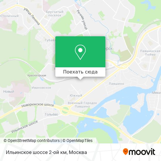 Карта Ильинское шоссе 2-ой км