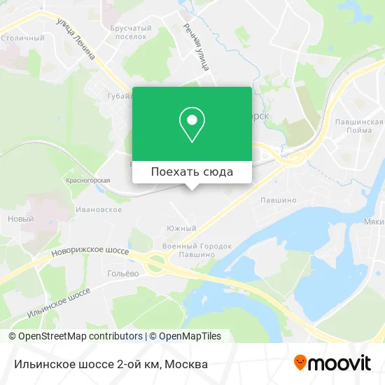 Карта Ильинское шоссе 2-ой км