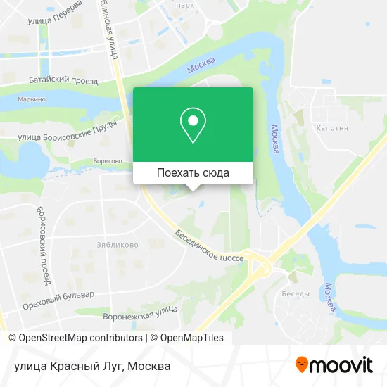 Карта улица Красный Луг