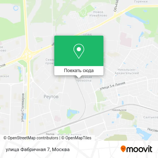Карта улица Фабричная 7