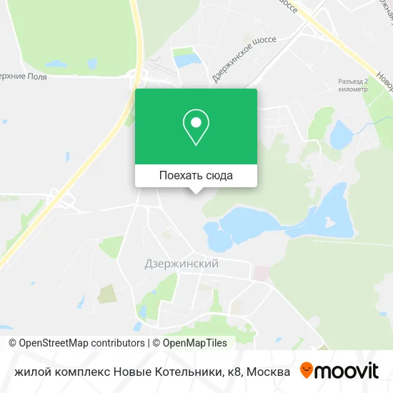 Карта жилой комплекс Новые Котельники, к8