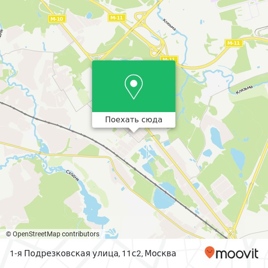 Карта 1-я Подрезковская улица, 11с2