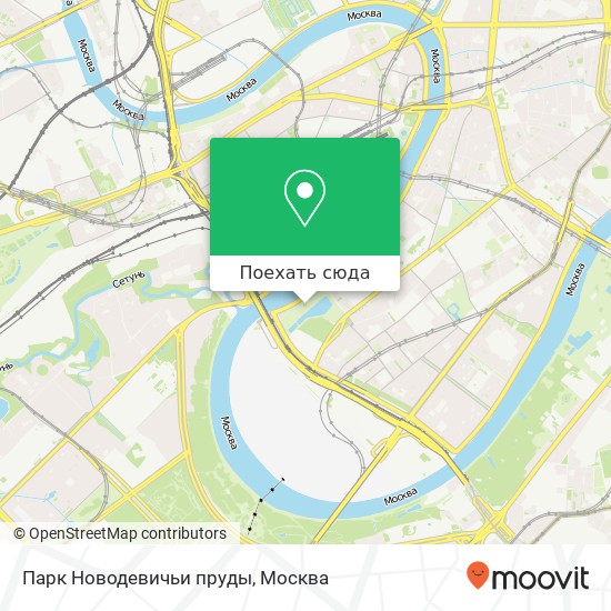 Карта Парк Новодевичьи пруды