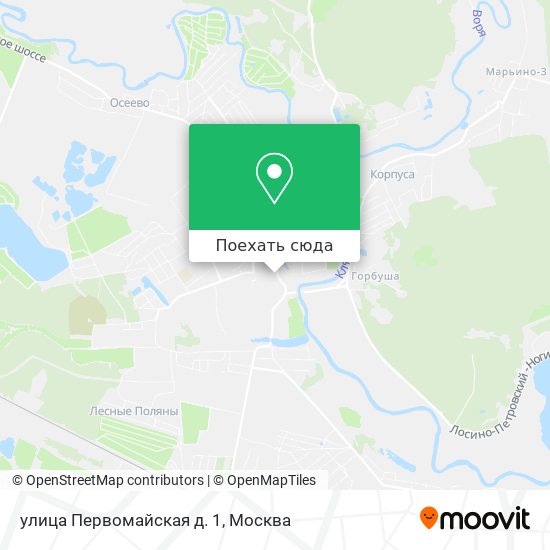 Карта улица Первомайская д. 1