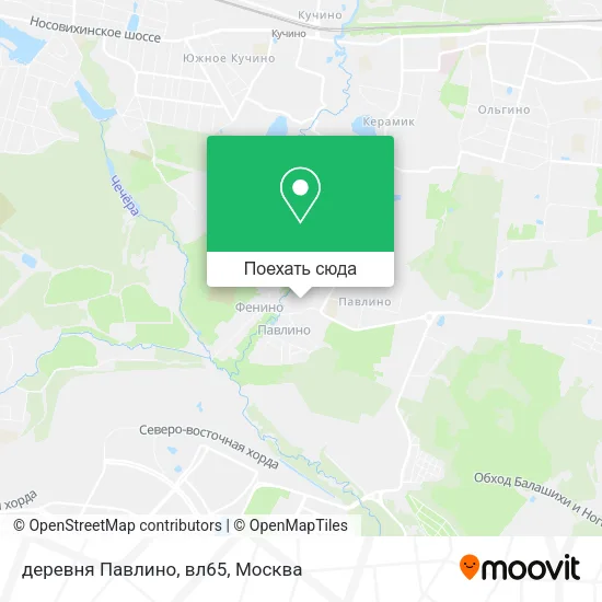 Карта деревня Павлино, вл65