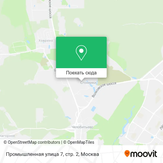 Карта Промышленная улица 7, стр. 2