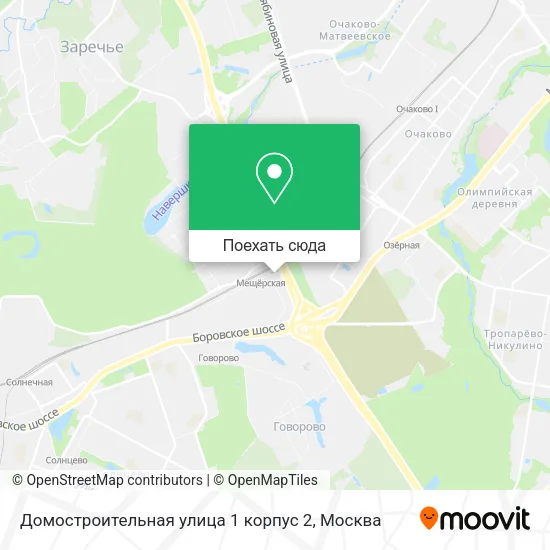 Карта Домостроительная улица 1 корпус 2