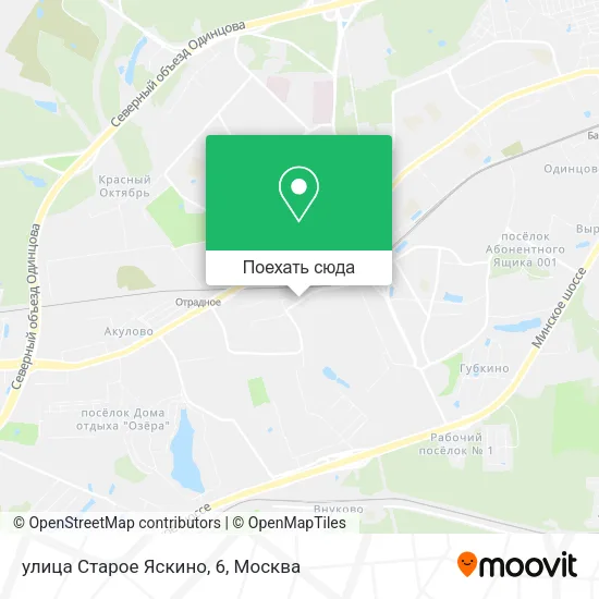 Карта улица Старое Яскино, 6