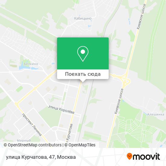 Карта улица Курчатова, 47