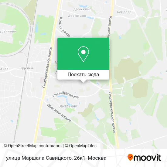 Карта улица Маршала Савицкого, 26к1