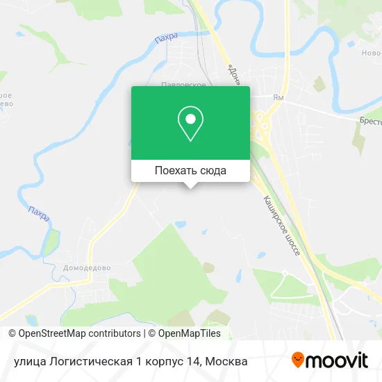 Карта улица Логистическая 1 корпус 14