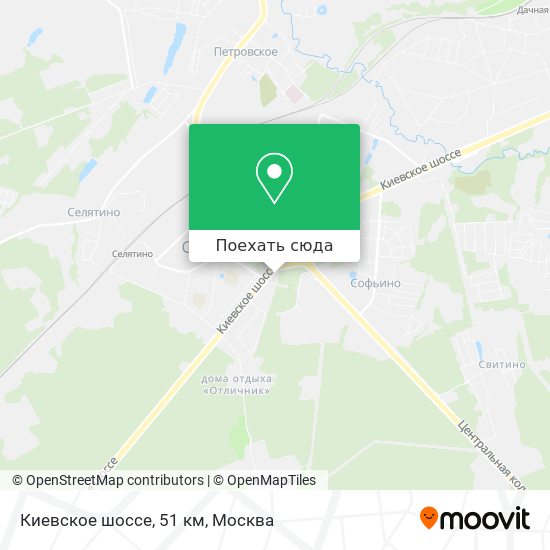 Карта Киевское шоссе, 51 км