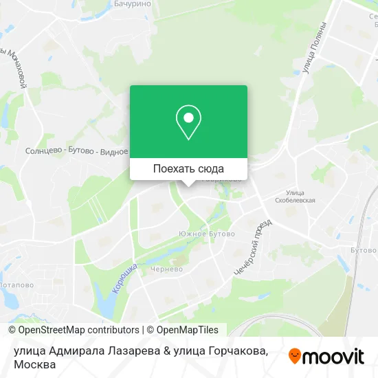 Карта улица Адмирала Лазарева & улица Горчакова