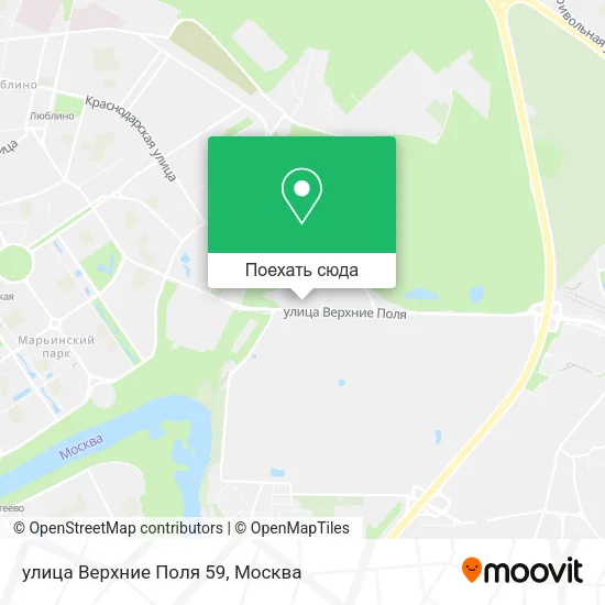 Карта улица Верхние Поля 59