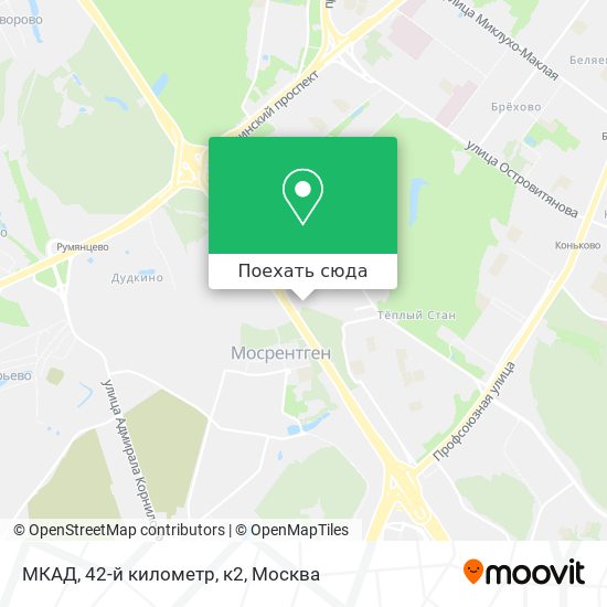 Карта МКАД, 42-й километр, к2