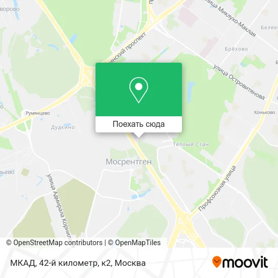 Карта МКАД, 42-й километр, к2