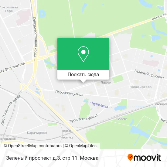 Карта Зеленый проспект д.3, стр.11