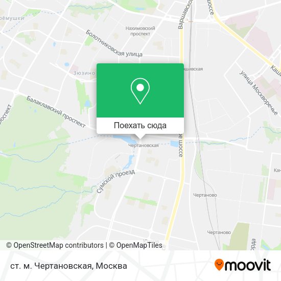 Карта ст. м. Чертановская
