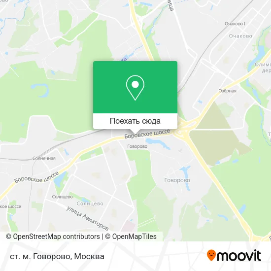 Карта ст. м. Говорово