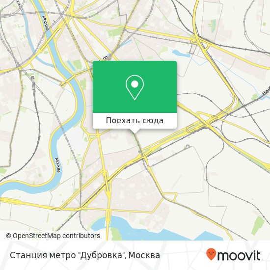 Карта Станция метро "Дубровка"