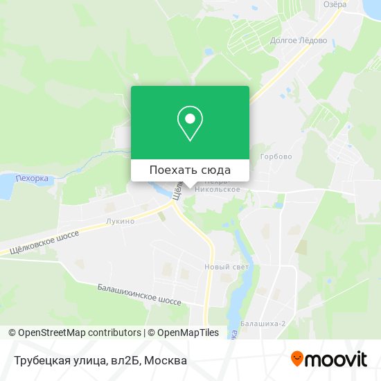 Карта Трубецкая улица, вл2Б