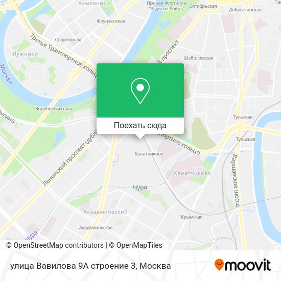 Карта улица Вавилова 9А строение 3