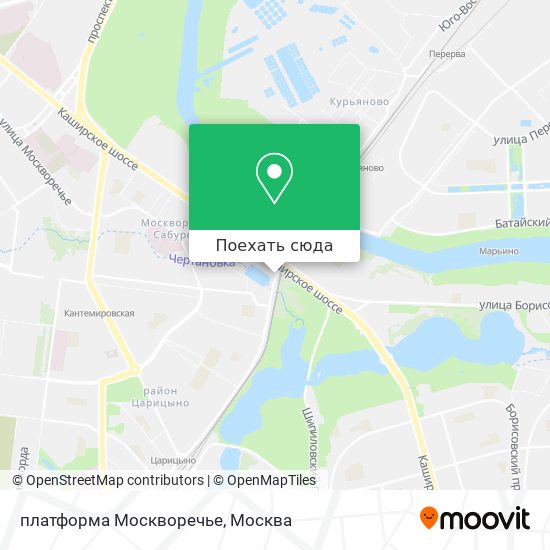 Карта платформа Москворечье
