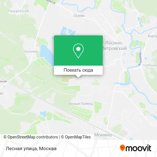 Карта Лесная улица