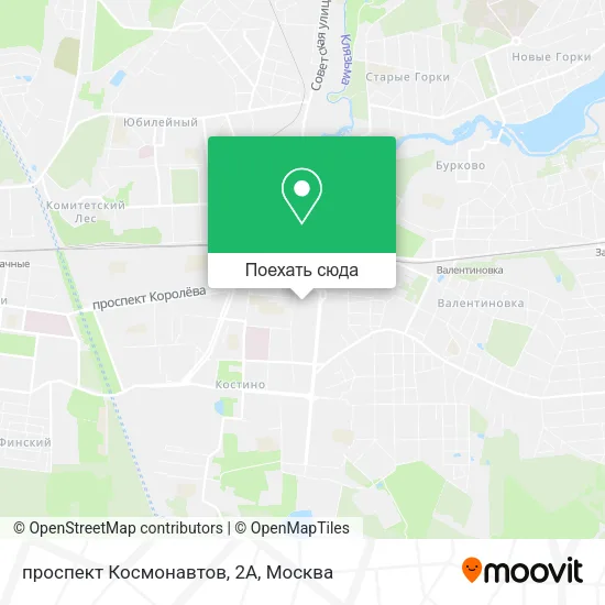 Карта проспект Космонавтов, 2А