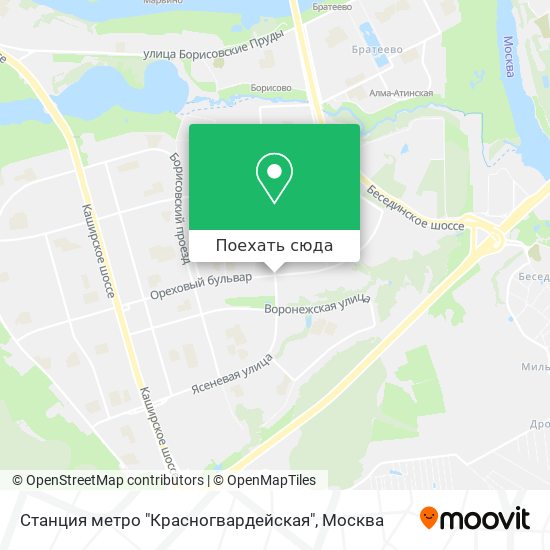 Карта Станция метро "Красногвардейская"