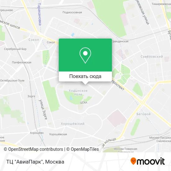 Карта ТЦ "АвиаПарк"