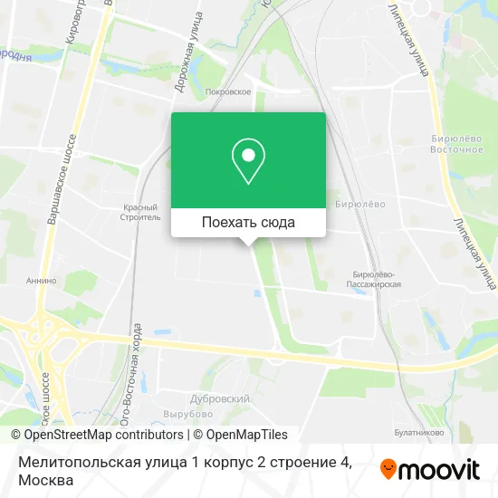 Карта Мелитопольская улица 1 корпус 2 строение 4
