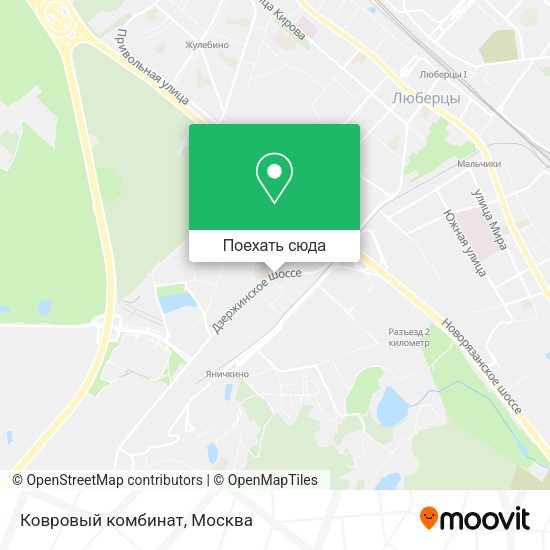 Карта Ковровый комбинат