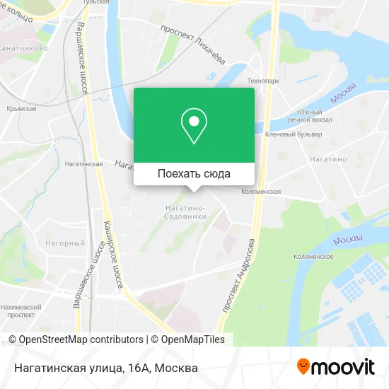 Карта Нагатинская улица, 16А