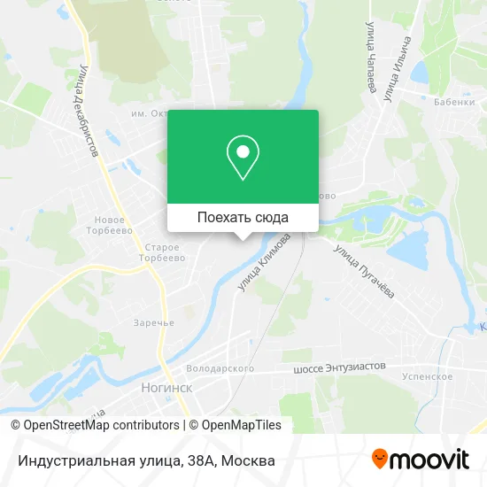 Карта Индустриальная улица, 38А