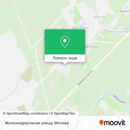 Карта Железнодорожная улица