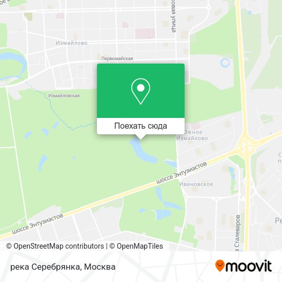 Карта река Серебрянка