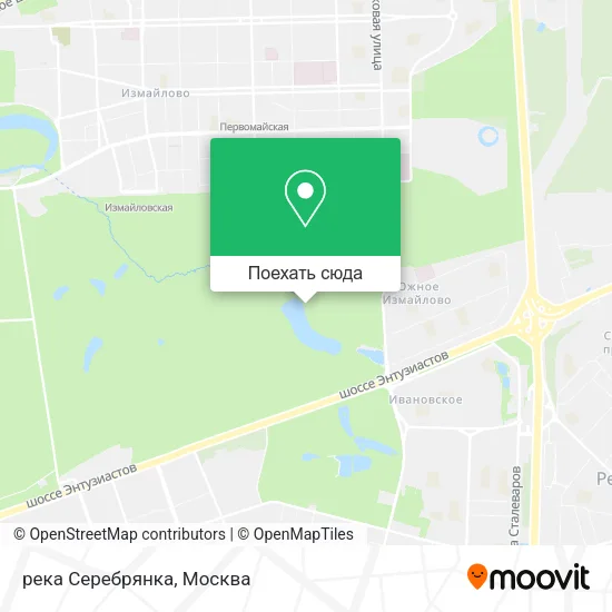 Карта река Серебрянка