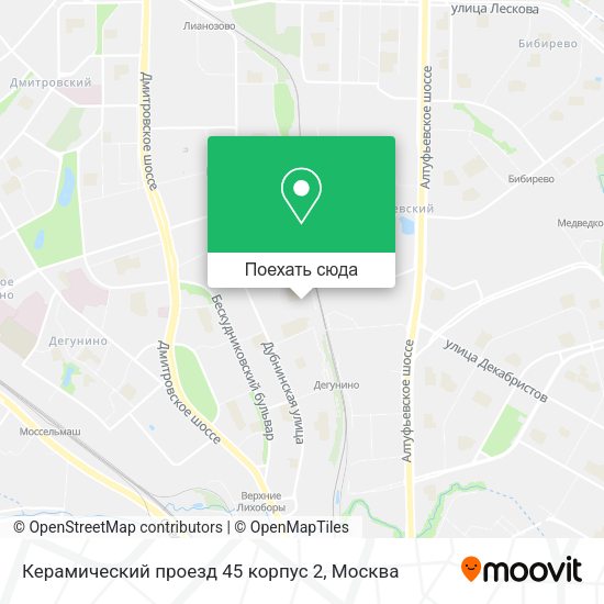 Карта Керамический проезд 45 корпус 2