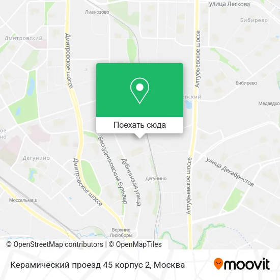 Карта Керамический проезд 45 корпус 2