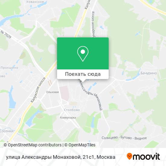 Карта улица Александры Монаховой, 21с1