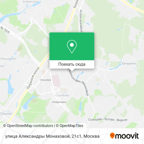 Карта улица Александры Монаховой, 21с1