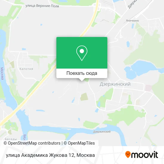 Карта улица Академика Жукова 12