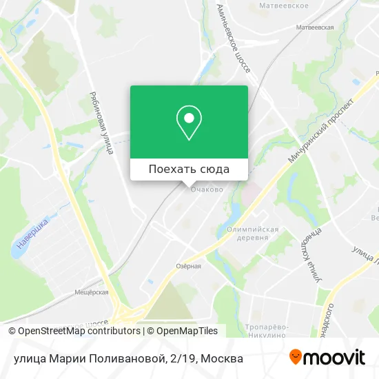 Карта улица Марии Поливановой, 2/19