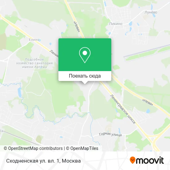 Карта Сходненская ул. вл. 1