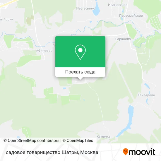 Карта садовое товарищество Шатры