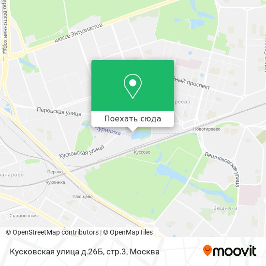 Карта Кусковская улица д.26Б, стр.3