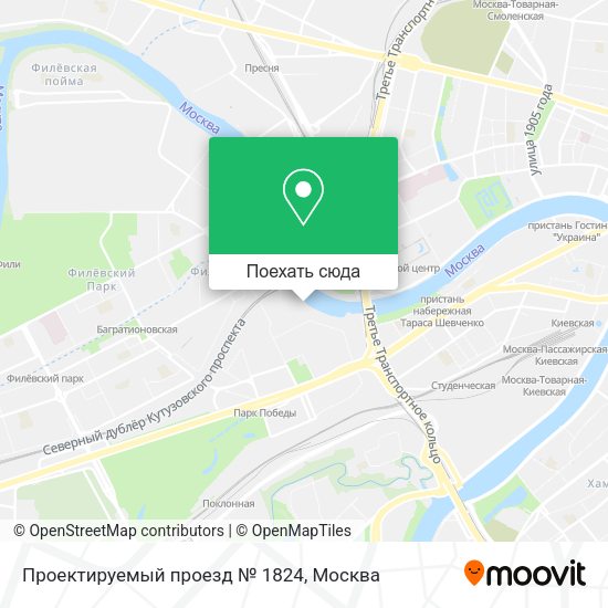 Карта Проектируемый проезд № 1824