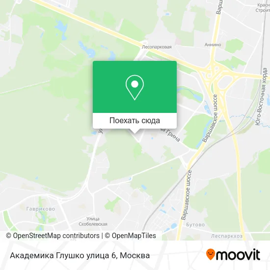 Карта Академика Глушко улица 6