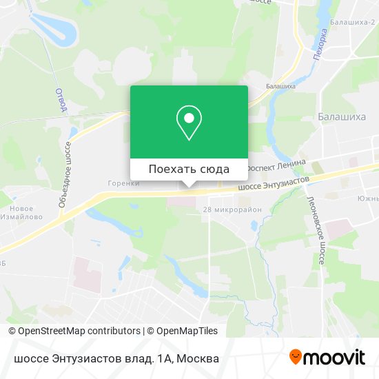 Карта шоссе Энтузиастов влад. 1А
